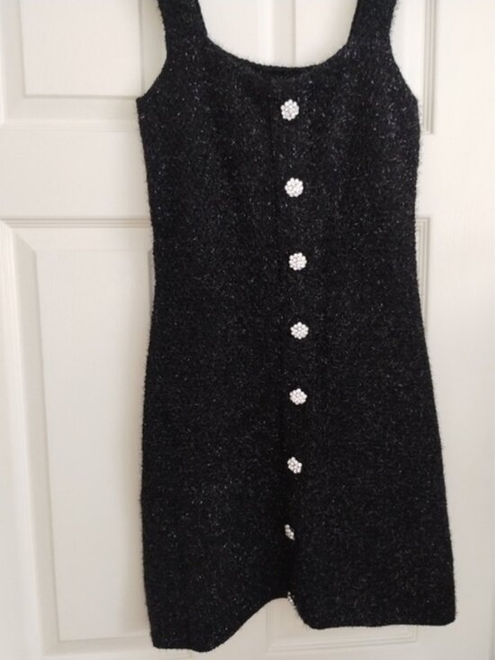 Zara Black Mini Dress Medium - Picture 8 of 9